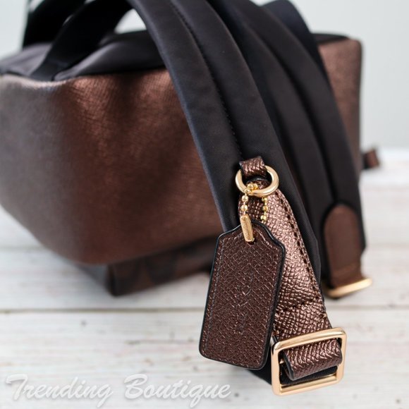 NWT Coach Mini Charlie Backpack with Leopard Print - Picture 8 of 12